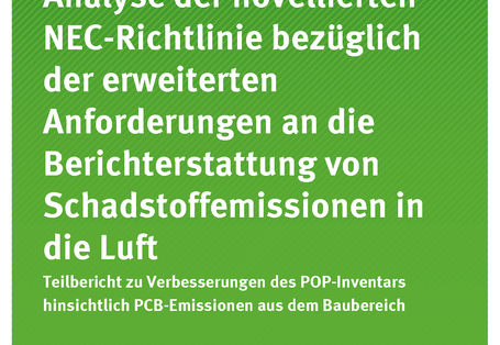 Cover der Publikation Texte 01/2019 Analyse der novellierten NEC-Richtlinie bezüglich der erweiterten Anforderungen an die Berichterstattung von Schadstoffemissionen in die Luft