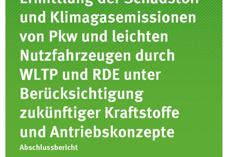 Cover der Publikation TEXTE 27-2019 Ermittlung der Schadstoff- und Klimagasemissionen von Pkw und leichten Nutzfahrzeugen durch WLTP und RDE unter Berücksichtigung zukünftiger Kraftstoffe und Antriebskonzepte