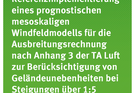 Cover der Publikation TEXTE 45/2019 Referenzimplementierung eines prognostischen mesoskaligen Windfeldmodells für die Ausbreitungsrechnung nach Anhang 3 der TA Luft zur Berücksichtigung von Geländeunebenheiten bei Steigungen über 1:5