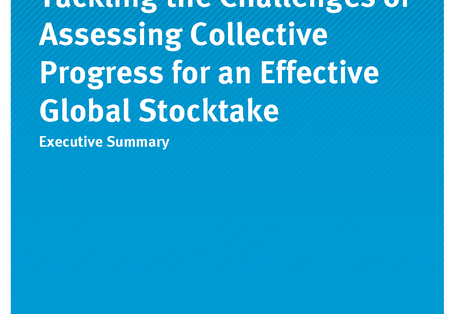 Cover of publication CLIMATE CHANGE 41/2019 Tackling the Challenges of Assessing Collective Progress for an Effective Global Stocktake