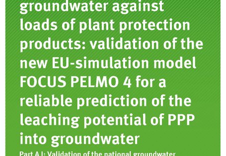 Cover of publication TEXTE 145/2019 Protection of the groundwater against loads of plant protection products: validation of the new EU-simulation model FOCUS PELMO 4 for a reliable prediction of the leaching potential of PPP into groundwater