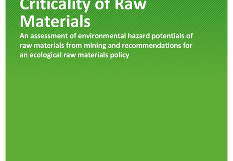 Cover of publication TEXTE 80/2020 Environmental Criticality of Raw Materials