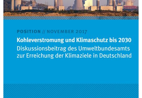 Cover des Positionspapiers Kohleverstromung und Klimaschutz bis 2030