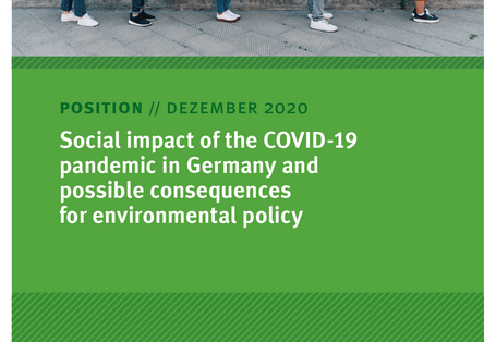 Cover of position paper Social impact of the COVID-19 pandemic in Germany and possible consequences for environmental policy