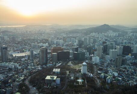 View over a big city.