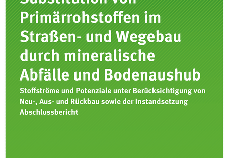 Cover der Publikation Texte 02/2018 Substitution von Primärrohstoffen im Straßen- und Wegebau durch mineralische Abfälle und Bodenaushub
