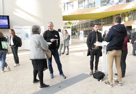 Group of people exchanging