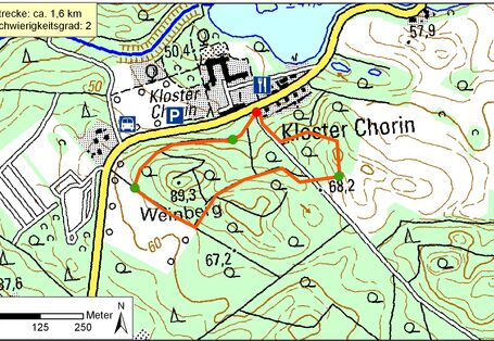 Kartendarstellung des Bodenlehrpfades Weinberg