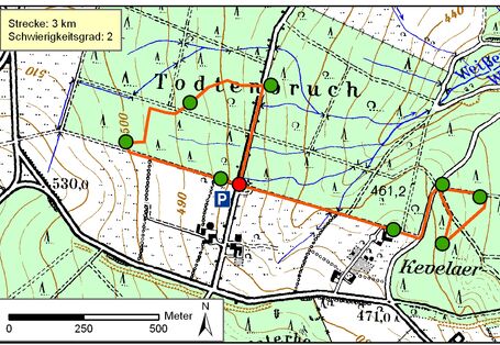 Kartendarstellung des Bodenlehrpfades