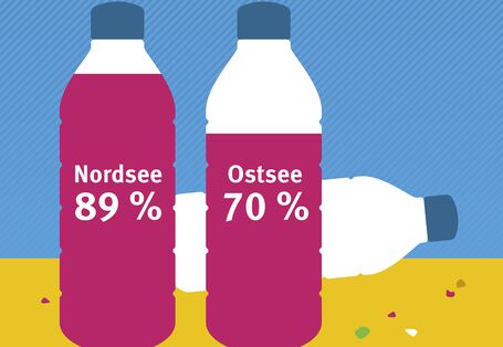 Anteil von Plastik im Strandmüll