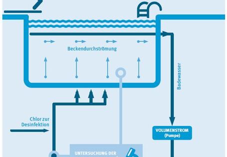 Infografik "Aufbereitung des Badebeckenwassers"