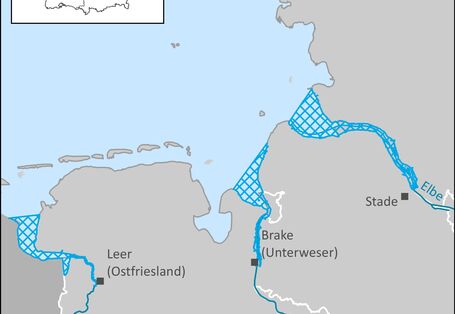Eine Karte der Nordseeästuare