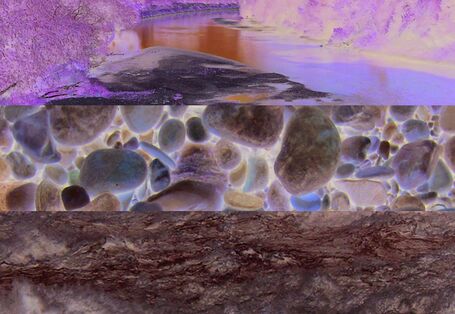 Drei Bereiche eines Gewässers