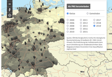 Karte Straßennetzdichte