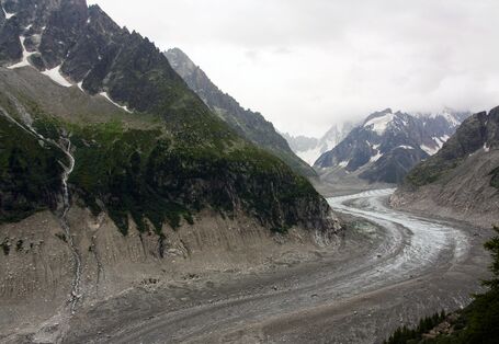 Ein Gletscher in den französischen Alpen.