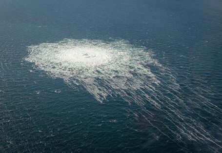 Gas bubbles on the water surface