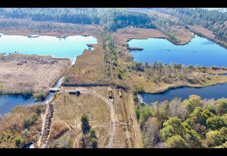 Luftbild vom Moorerlebnispfad