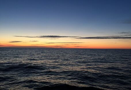 On the picure you see the sunset about the sea