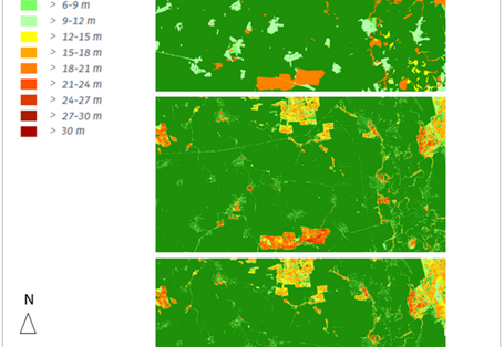 Abbildung 2: Windhindernishöhen Windhindernisse im Vergleich unterschiedlicher Ausweisungsmethoden, Beispielregion 