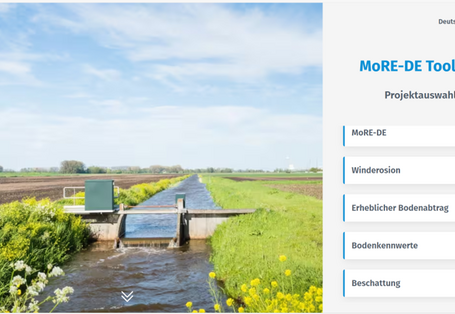 Auf der Grafik ist die Einstiegseite vom Kartentool MoRE abgebildet