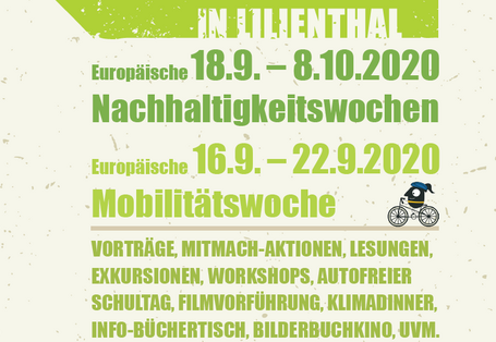 Plakat, das EMW und Europäische Nachhaltigkeitswoche kombiniert in Lilienthal