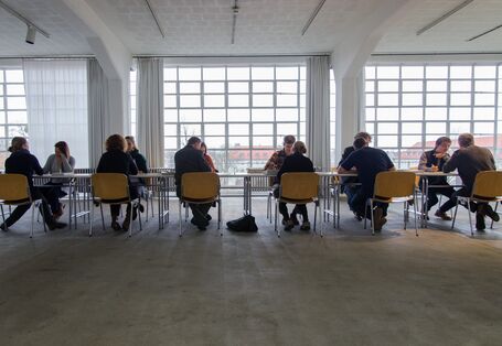 Workshopteilnehmende beim Speed-Dating