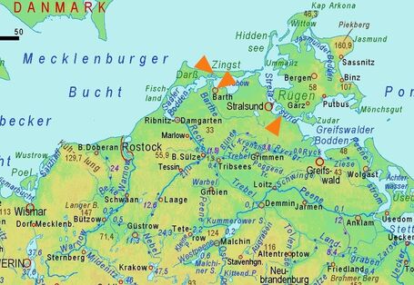 Liegeplätze der untersuchten Boote