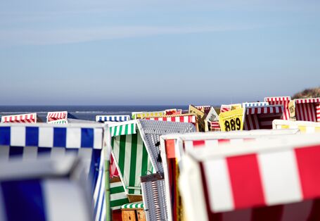 Beach chairs at the Baltic Sea