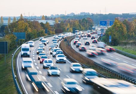 Stau auf einer Autobahn