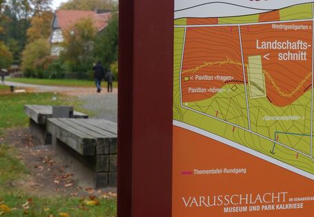 Photo of site plan of parc "Kalkriese".