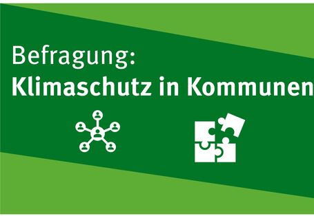 Die Grafik zeigt eine Art Logo für die Kommunalbefragung „Klimaschutz in Kommunen 2023“