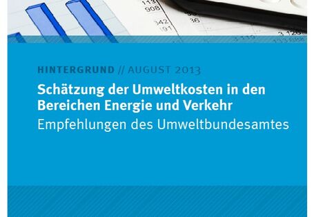 Cover Schätzung der Umweltkosten in den Bereichen Energie und Verkehr 