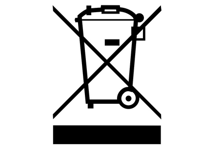 Piktogramm einer durchgestrichenen Mülltonne