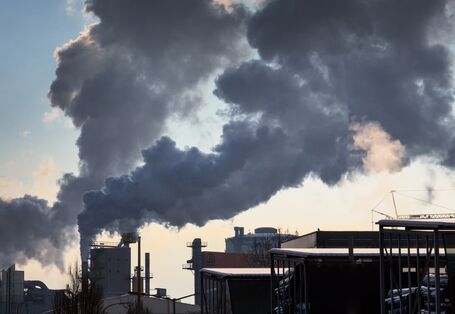 Emissions from an industrial plant