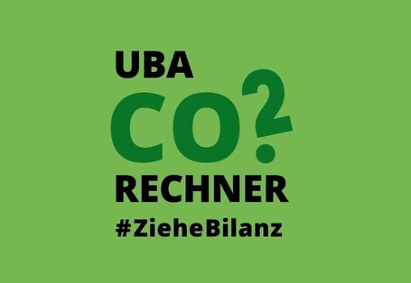 Grafik mit dem Logo für den CO₂-Rechner 