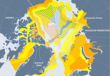Karte über Vermutete Vorkommen fossiler Brennstoffe