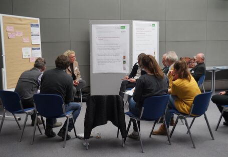 Arbeit in Kleingruppen im StadtCafe „ Wege und Möglichkeiten zur Gestaltung von Veränderungsprozessen“