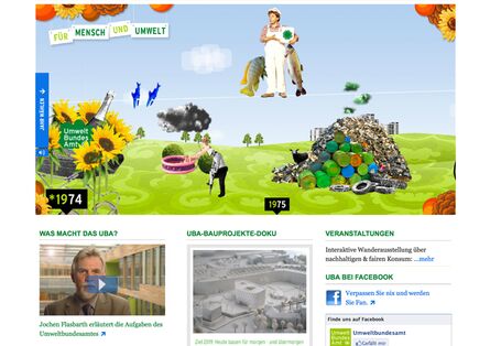 Startseite der Website "Für Mensch und Umwelt"