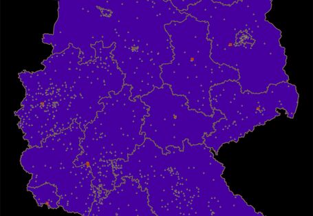 Eine Karte zeigt die Standorte der Bibliotheken, bei denen Sie das Energiesparpaket ausleihen können.