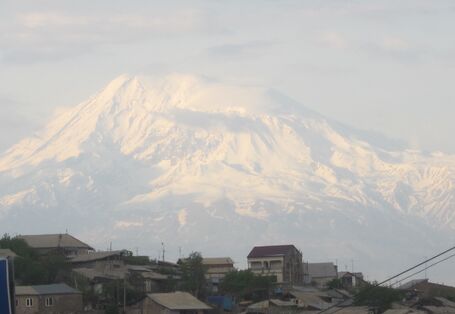 View from Jerevan on the Ararat, on the border between Turkey and Armenia 