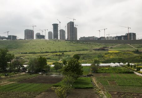 Hochäuser auf der grünen Wiese