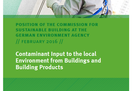 Cover Contaminant Input to the local Environment from Buildings and Building Products