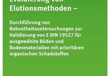 Cover Texte 77/2013 Evaluierung von Elutionsmethoden – Durchführung von Robustheitsuntersuchungen zur Validierung von E DIN 19527 für ausgewählte Böden und Bodenmaterialien mit prioritären organischen Schadstoffen