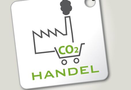 Etikett für Emissionshandel