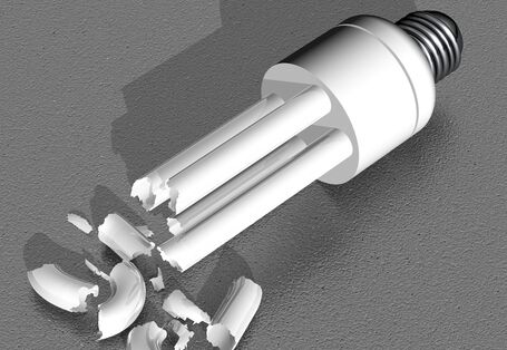 broken energy-saving lamp