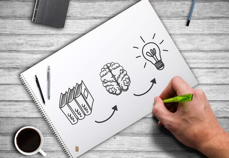 Symbolik: Bücher-Gehirn_Glühlampe