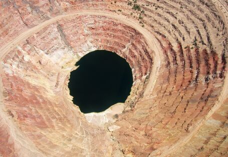 Blick in eine Kupfermine