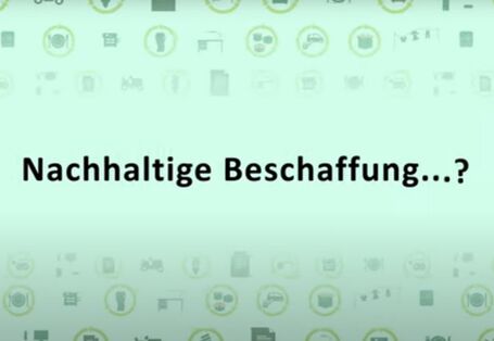 Grafik mit der Aufschrift "Nachhalttige Beschaffung...?"