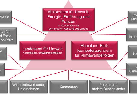 Übersicht über die Kooperationen des Rheinland-Pfalz Kompetenzzentrum für Klimawandelfolgen im Klimanetzwerk