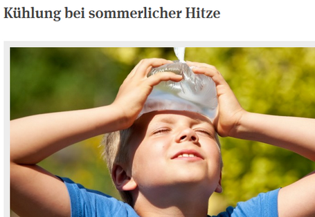 Kühlung bei sommerlicher Hitze